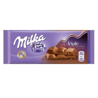 Imagem de Chocolate Milka Triple Cocoa 90G