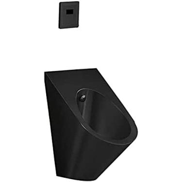 Imagem de Mictório de parede de aço inoxidável, vaso sanitário pequeno masculino, mictório de metal com válvula de drenagem de sensor de alta eficiência