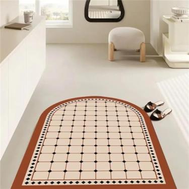 Imagem de Tapetes de entrada tapetes grandes sala estar cozinha à prova de óleo impermeável tapete banheiro antiderrapante, 13,50x160cm