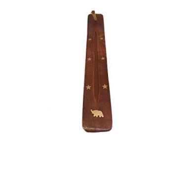 Imagem de UNGROL Incensário Indiano - Suporte para Incenso em Madeira Marrom