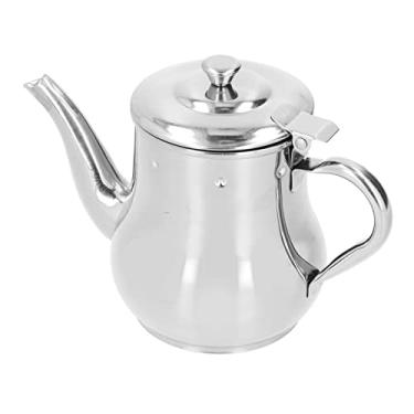 Imagem de Bule de chá de 500 ml, chaleira de aço inoxidável com filtro, à prova de ferrugem e durável, com alça e saída de água, cafeteira para hotel, restaurante, casa