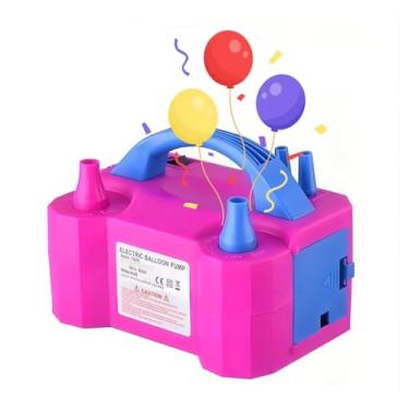 Imagem de Compressor de ar Elétrica Inflador Encher Balões Maquina Festas Bexiga Infla Rapido com Bicos 110V