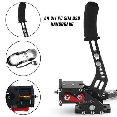 Imagem de RASTP 64Bit PC USB Handbrake for SIM Racing Games Logitech G27 G25 G29 T500 T300 FANATECOSW LFS DIRT RALLY.2,Black,Without Clamp