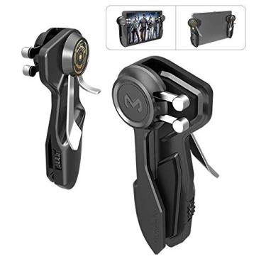 Imagem de Rakizbe Controle PUBG para tablet 4 gatilhos [operação com 6 dedos] controle sensível para atirar no gamepad, suporta iPad e tablet de 10 a 12,9 polegadas (espessura < 10 mm), preto