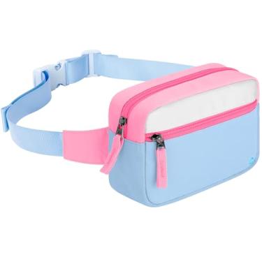 Imagem de Choco Mocha Pochete infantil para meninas - de 6 a 12 anos - bolsa de cinto, Azul bege Clash, Large, Normal