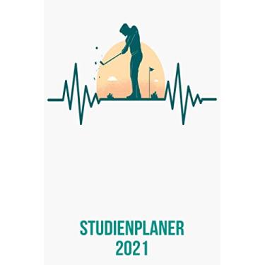 Imagem de Studienplaner 2021: DIN A5 Kalender von 01/2021-12/2021 1 Tag = 1 Seite mit großem Tageskalender und großartiger Übersicht. Monatsübersicht, ... Kalenderbuch/Golf heartbeat herzschlag