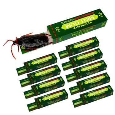 Imagem de Chiclete para baratas para crianças,Goma de mascar para baratas, 10X suporte para brincadeira de baratas, Brinquedos falsos para truques de baratas de Halloween, truques de baratas de terror para fest
