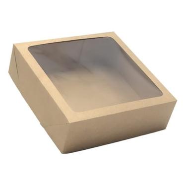 Imagem de 20 Caixas de Papel Cartão ou Kraft Com Visor - 20x20x6cm