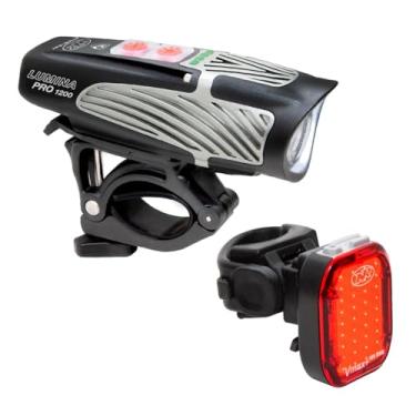 Imagem de Conjunto de luzes para bicicleta Lumina Pro 1200 e Vmax+ 150 Combo USB recarregável Farol de bicicleta LED Luz frontal resistente à água Mountain Road City Comuting Ciclismo Segurança Flash