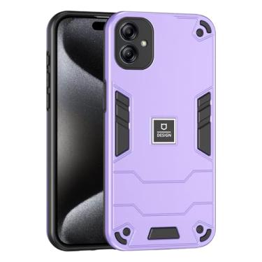 Imagem de Capa de telefone compatível com Samsung Galaxy A04e, compatível com Samsung SM-A042F/DS Galaxy A04e / SM-A042M/DS SM-A042F capa protetora de camada dupla TPU + PC à prova de queda roxa