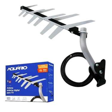 Imagem de Antena Digital de TV Externa com suporte e Cabo 10 Metros DTV-1500 - A