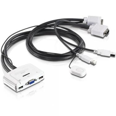 Imagem de TRENDnet Chaveador KVM (teclado+video+mouse) USB com 2 portas e 2x Cab