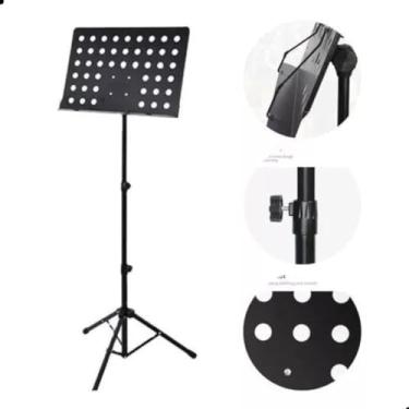 Imagem de Suporte Estante Partitura Musical Maestro Bertô MS-22M Concerto Reforçado Tripé Apoiador Igreja Pulpito