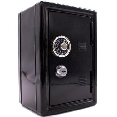 Imagem de Mini Cofre Com Segredo Senha Chave Dinheiro Joias Preto - Lorben, Aço