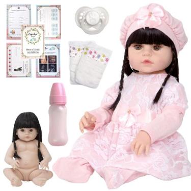 Imagem de Bebê Reborn Menina Morena 100 % Silicone e Lindos Acessórios - Cegonha