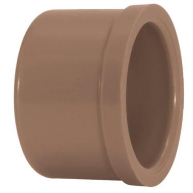 Imagem de Cap Tampão Plug Conexão PVC Marrom Soldável Femea Para Água Fria E Esg