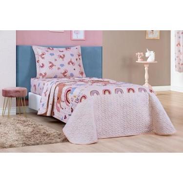 Imagem de Colcha Solteiro Kids Luxo Menino Menina Micropercal 200 Fio - Jm Enxov
