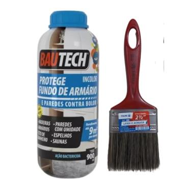 Imagem de Protege Fundo Armário 900ml Incolor Bautech, Pincel 2.1/2" para Aplicação
