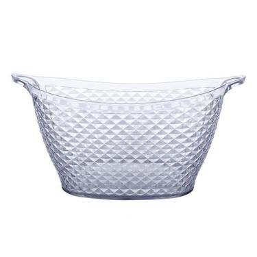 Imagem de Balde Para Gelo Oval Acrílico Cristal 18 Litros Paramount - Paramount 