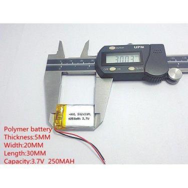 Imagem de (3pcs) Bateria  Fone Ouvido 3,7v   250mah 5mm X 20mm X 30mm - KMIG