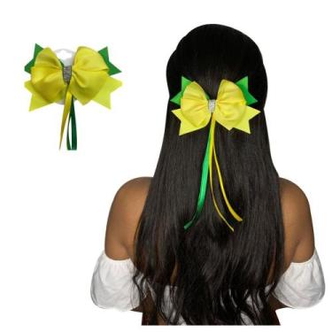 Imagem de Kit 02 Laços Cabelo Feminino Adulto Infantil scrunshie Moda Acessório 