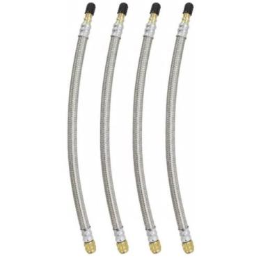 Imagem de 4 Prolongador Extensão Flexível Malha de Aço 270mm Bico De Roda - FION