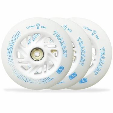 Imagem de Jogo de Rodas Traxart Inline com LED 125mm/85A - Branco