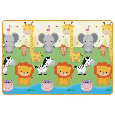 Imagem de Tapete de Atividade Infantil Impermeável Animais Safari
