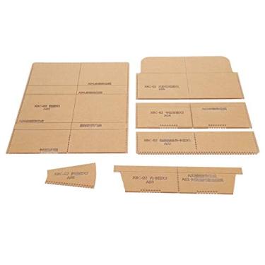 Imagem de Ferramenta de Couro Artesanal de Modelo Acrílico, Padrão de Carteira de Design DIY, Papel de Desenho de Versão de Carteira Longa para Artesanato Em Couro