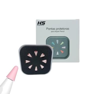 Imagem de Kit com 8 unid. de Capa de Proteção Silicone Nib Compatível com Ponta da Caneta Apple Pencil 1ª e 2ª geração Proteção Macia Anti Risco Silenciosa Fácil de Usar (Rosa)