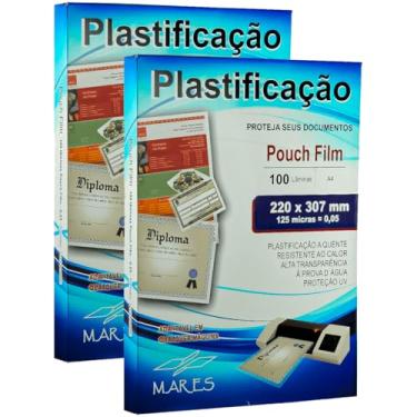 Imagem de Plástico para Plastificação Mares A4 0,05 200 unidades