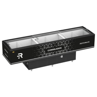 Imagem de Expositor Ilha Vanguard Top De Congelados E Resfriados Vidro Semicurvo 3,00m Eivt 3000 Refrimate220v