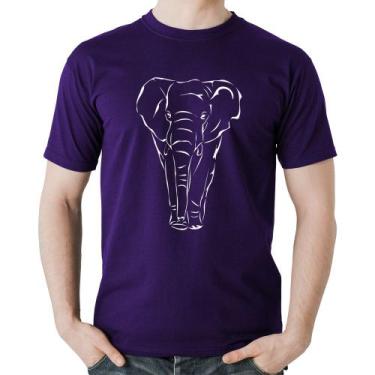 Imagem de Camiseta Algodão Elefante Traços - Foca na Moda, Roxo, M