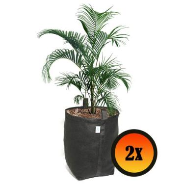 Imagem de 2 Vasos Plantas Feltro 30 Litros King Pot, Preto