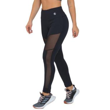 Imagem de Legging Feminina Fitness Tule Preto - Manalinda, Preto, P