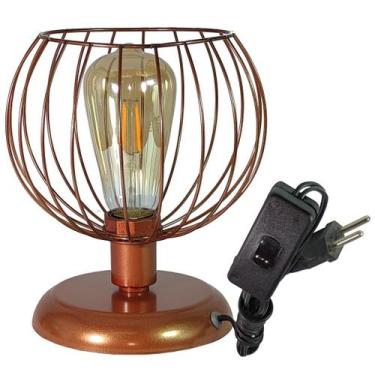 Imagem de Abajur Aramado Tangerine Cobre Sala Quarto cozinha banheiro - CM GLASS