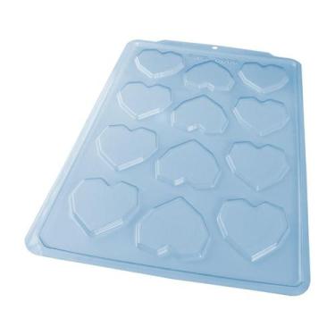 Imagem de Forma Simples Tradicional Tablete Coração Lapidado Pequeno - Cód 3696 