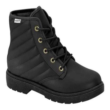 Imagem de Bota Coturno Infantil  Menina Confortável Molekinha Oferta, Preto, 31 