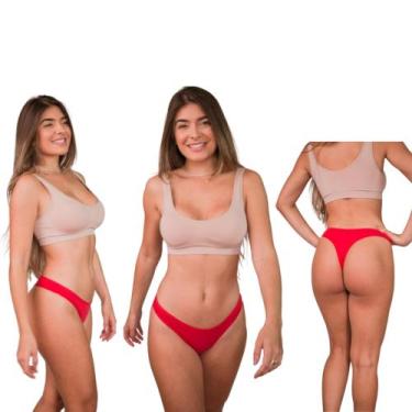 Imagem de Kit 9 Calcinha Fio Dental Tanga Algodão Sexy Feminina Adulto Conforto 