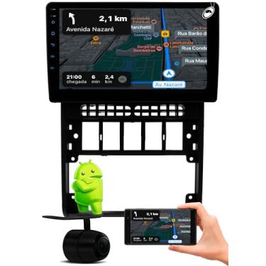 Imagem de Multimidia 2 Din 9" Polegadas Android Tela Flutuante Gol Parati Saveiro G2 Android Auto Car Play + Câmera Ré