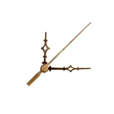 Imagem de Ponteiros para Máquina de Relógio Universal Médio 5,5cm Ouro - UNIART