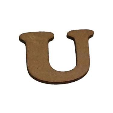 Imagem de Kit 10 Letras U Mdf 3mm por 2,5cm de Altura Laser Mdf Madeira - ATACAD