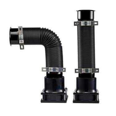 Imagem de Obokidlyamor 2PCS Simulation Turbine Intake Pipe Wind Sense Simulator Wind Speed Change on Steering Wheel of Racing Game PC USB for Logitech/Thrustmaster/fanatec G923 G920 G29 Intake Pipe (Black)