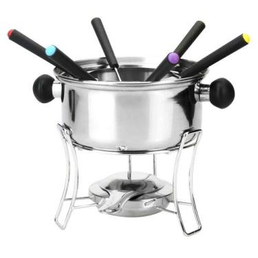 Imagem de Jogo de fondue de inox com 10 peças 800ml - QUERO PRESENTEAR