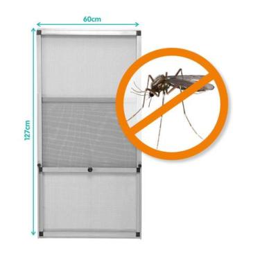 Imagem de Tela Mosquiteira em Alumínio Altura regulável de 68 a 127cm e Largura 