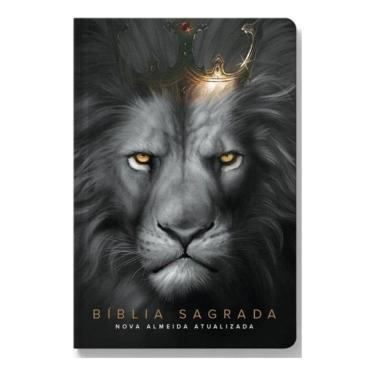 Imagem de Bíblia Naa Leão Preto e Branco - Letra Normal - Nova Almeida Atualizada