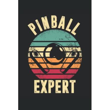 Imagem de Vintage Pinball Expert: Cuaderno de amante de arcade |Pinball Journal |Cuaderno de jugador de máquina |Cuaderno de videojuegos