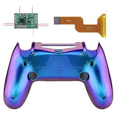 Imagem de eXtremeRate Chameleon Dawn 2.0 FlashShot Gatilho Stop Remap Kit para controle PS4 CUH-ZCT2, placa de atualização e concha traseira e botões traseiros e trava de gatilho para controle ps4 JDM