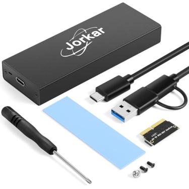 Imagem de Jorkar Gabinete SSD portátil para MacBook Air/Pro 2013-2017 para unidades de estado sólido de 12+16 pinos compatíveis com A1466 A1465 A1398 A1502 (20 Gbps) USB 3.2 Tipo C para Mac SSD Gabinete Externo