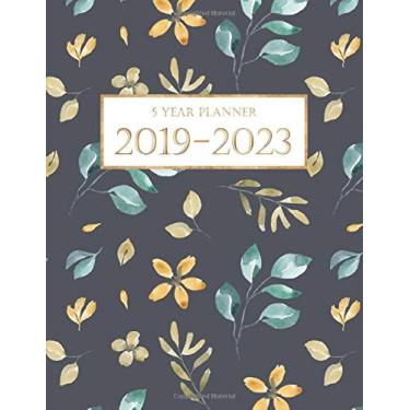 Imagem de 5 Year Planner 2019-2023: 8.5" x 11" big size : January 2019 - December 2023 (60 Months Calendar) : watercolor flower